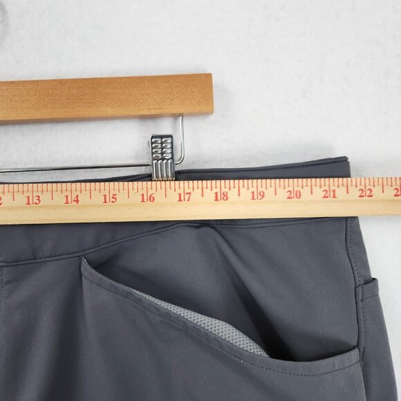 REI Pants Womens 22W Gray Hiking Stretch Belted Zip Pockets Semi Fitted Cargo - Picture 5 of 16